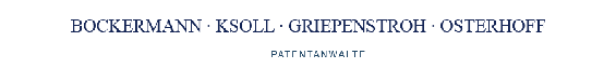 Bockermann, Ksoll, Griepenstroh, Osterhoff (Patentanwalt) in Bochum - Logo