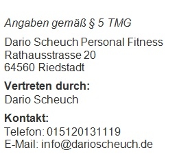 Dario Scheuch Personal Training in Riedstadt - Logo