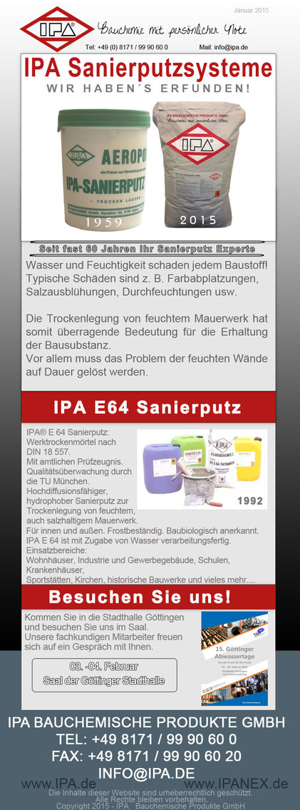 IPA Bauchemische Produkte GmbH in Riedhof Gemeinde Egling bei Wolfratshausen - Logo