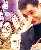 Schnellzeichner und Karikaturist Mirror-Man in Köln - Logo