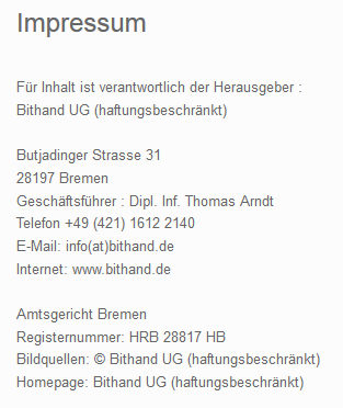 Bithand UG in Bremen - Logo