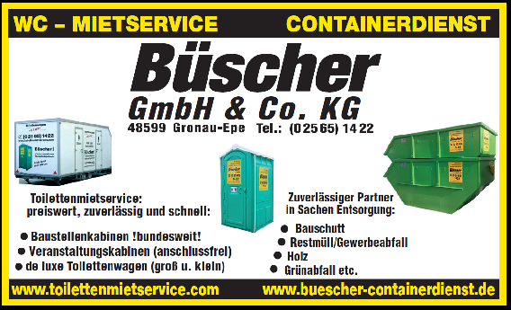 BÜSCHER GmbH & Co. KG Containerdienst u. WC-Mietservice 'Overbeeke' in Epe Stadt Gronau in Westfalen - Logo