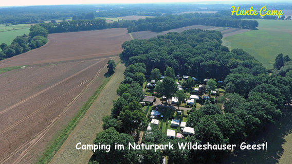Campingplatz Hunte-Camp - Im Naturpark Wildeshauser Geest in Amelhausen Gemeinde Großenkneten - Logo