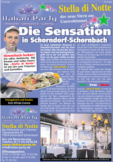 Italian Party in Schornbach Gemeinde Schorndorf - Logo