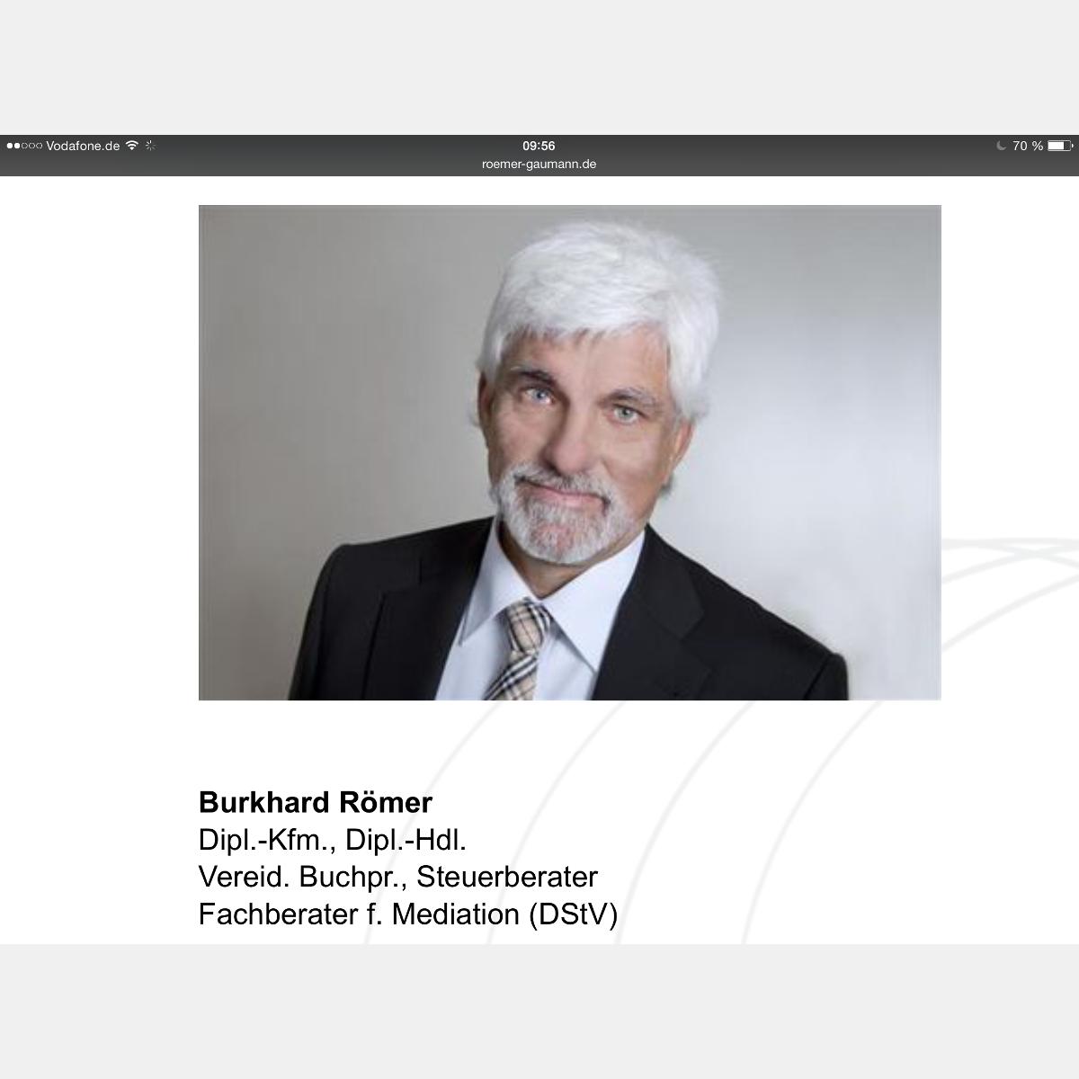 Burkhard Römer, Dipl.- Kfm., Dipl.- Hdl., vereid. Buchpr., Steuerberater, Fachberater f. Mediation in Überlingen - Logo
