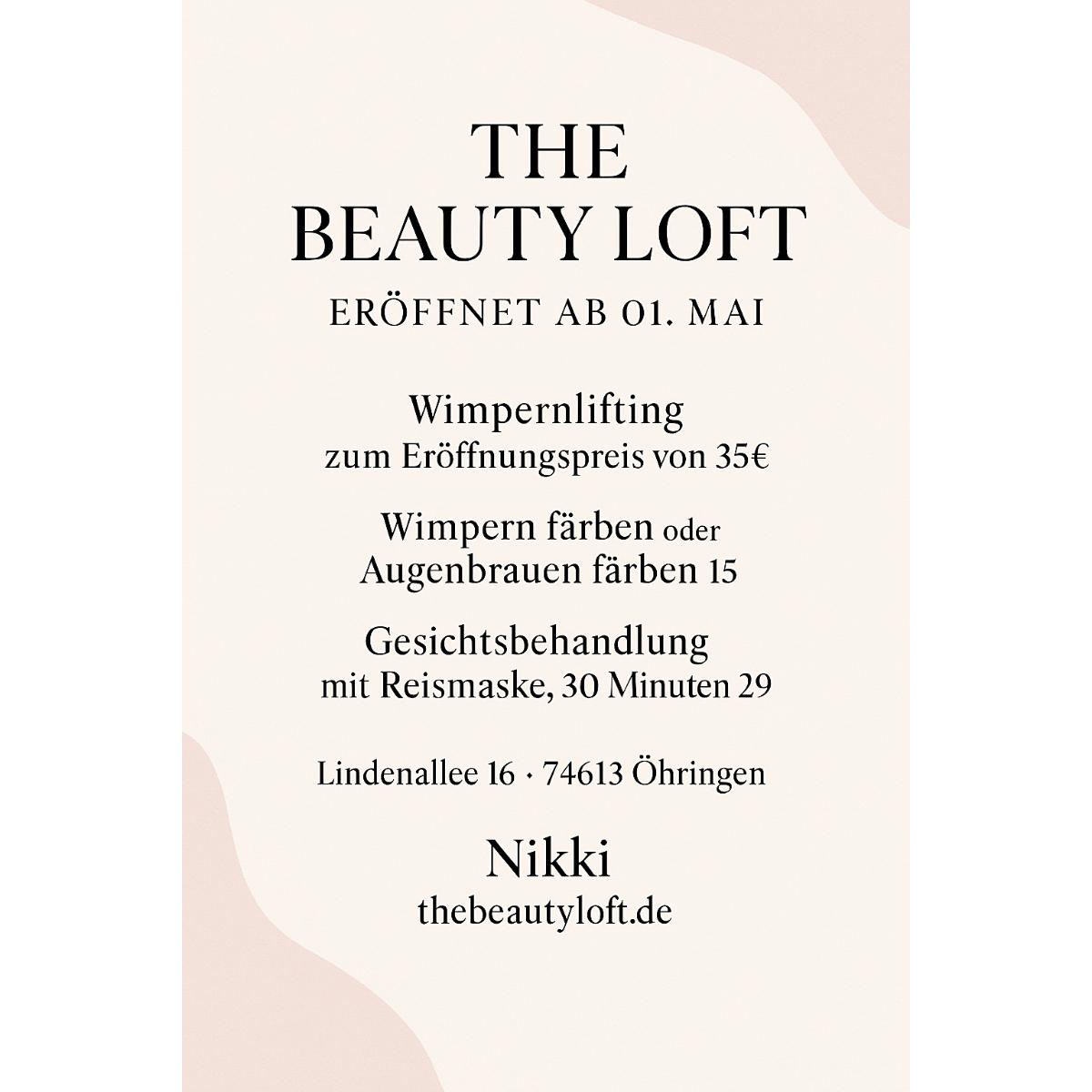 The Beauty Loft by Nikki in Öhringen - Logo