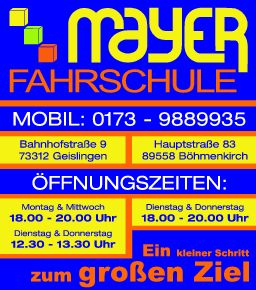 Mayer Fahrschule in Geislingen an der Steige - Logo