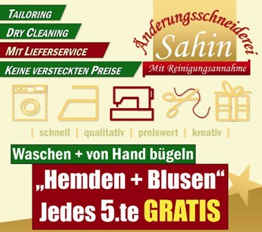 Änderungsschneiderei Sahin mit Reinigung und Schuhreparatur - Nähe Frankfurt Messe - in Frankfurt am Main - Logo