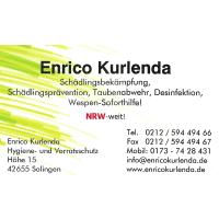 Enrico Kurlenda Schädlingsbekämpfung, Taubenabwehr, Wespen-Soforthilfe! in Burscheid im Rheinland - Logo