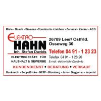 Elektro Hahn Inh. Stefan Davids in Leer in Ostfriesland - Logo